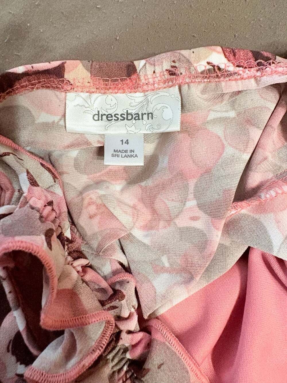 Dressbarn Women's Sleeveless Midi Dress with Frill Strap and Pink Floral Print - Picture 4 of 8